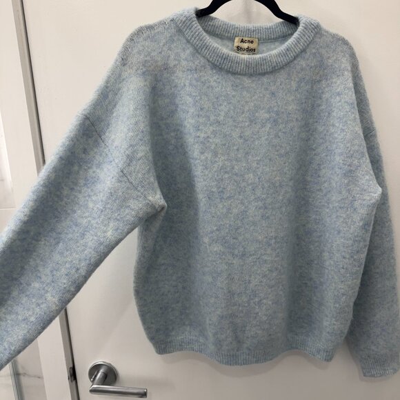 Acne Studios Light Blue Mohair Wool Sweater Size L - Picture 4 of 7